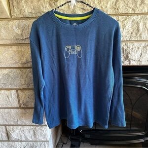 Thereabouts boys long sleeve gamer shirt size 14H-16H blue